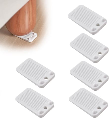 Deurwig Set - Deurstopper Rubber - Deur Open Houden - In Hoogte Verstelbaar - 6 Stuks - Wit
