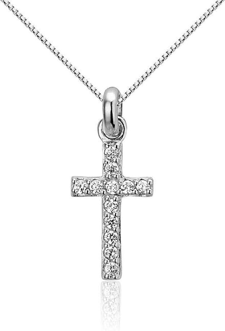 Montebello Ketting Kruis - 925 Zilver Gerhodineerd - 20x9mm - 40cm