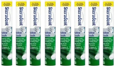 Steradent Reinigingstabletten - Active Fresh 8 x 30 Tabletten