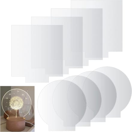 Heldere Acrylaatplaten 2mm - Set van 8 Stuks voor LED Basis, Signage en Creatieve Projecten