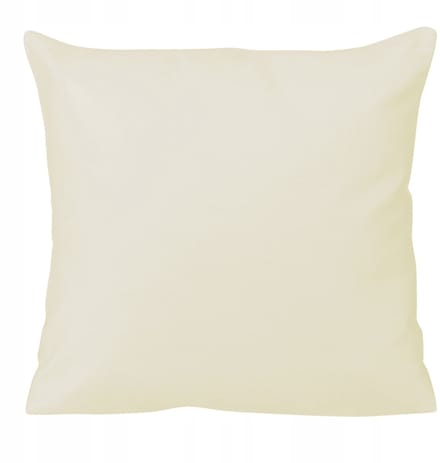 Kremowa satijnen kussensloop 40x40 cm - 100% katoen