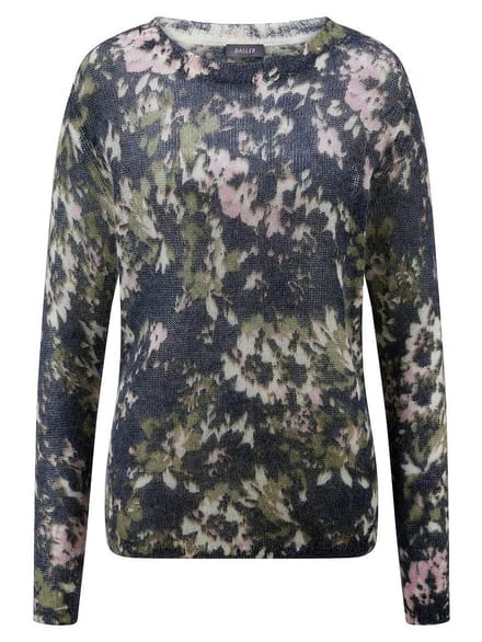 Trui ronde hals Van BASLER blauw