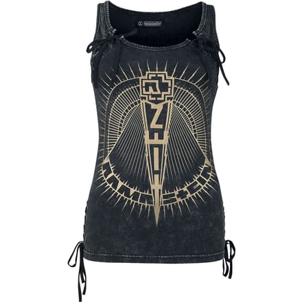 Rammstein Top - M tot 5XL - voor Vrouwen - donkergrijs