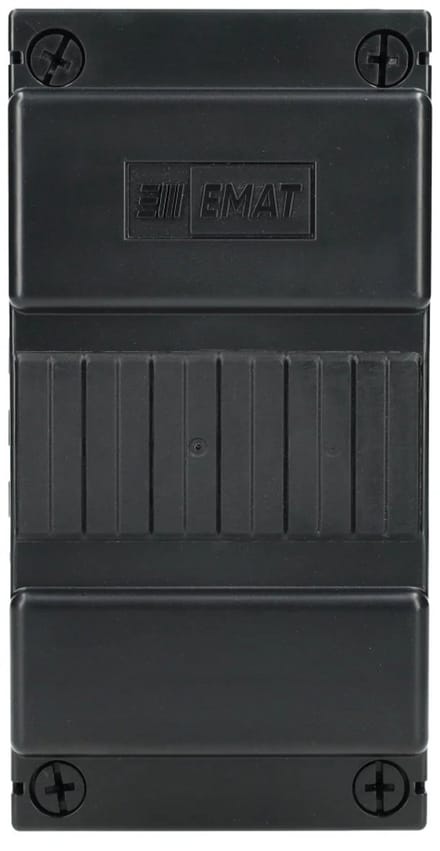 EMAT lege groepenkast 1-rij 6 modules 110x225mm - zwart (85260002)