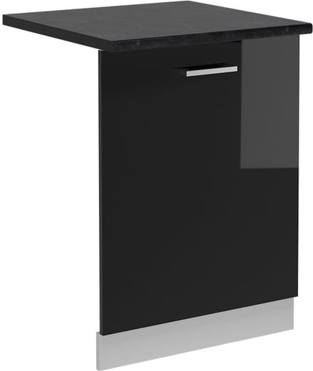 Vicco R-Line Vaatwasserfrontpaneel – 60 cm, WB Antraciet Zwart hoogglans