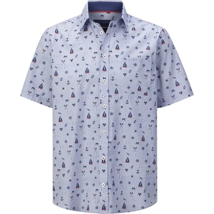 Babista herren Overhemd Met Korte Mouwen - 37/38 - lichtblauw - Plus Size