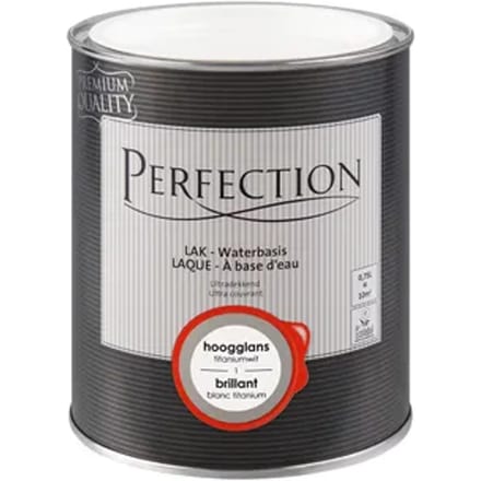 Perfection Houtlak Binnen Lak Hoogglans - Titaniumwit - Hoogglans - 750ml