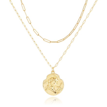 Multilayer Ketting Coin LGT JWLS - 2 lagen