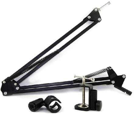 Dailygoods- Microfoonarm Verstelbaar - Microfoonstandaard Bureau - Microfoonstandaard Tafel - Schaararmstandaard - Stalen Frame - Duurzaam en Flexibel