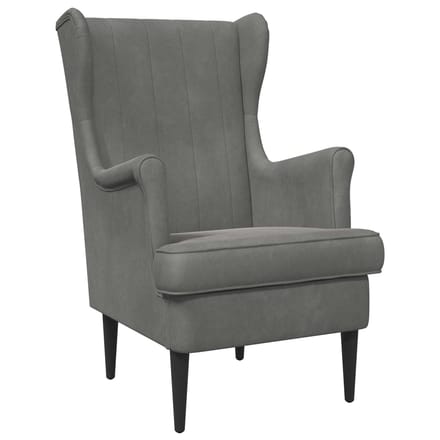 vidaXL - Fauteuil - Donkergrijs - Fluweel