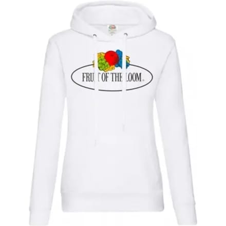 Dames Hoodie Fruit of the Loom Vintage Logo Print