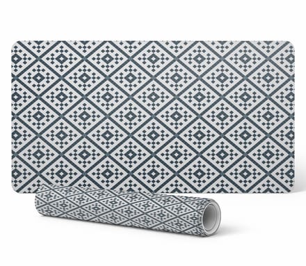 Duurzame gamingmat met geometrisch retropatroon, 90x45 cm