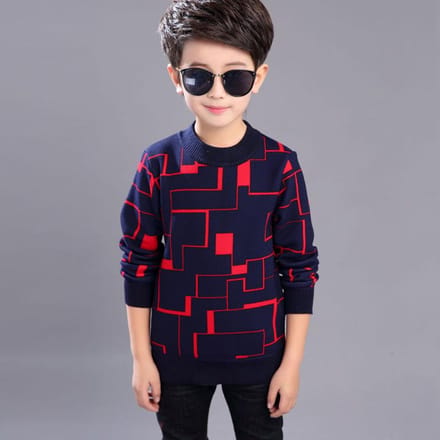 Pull à col rond pour enfants, automne et hiver, en velours épais, chaud à l'intérieur 120