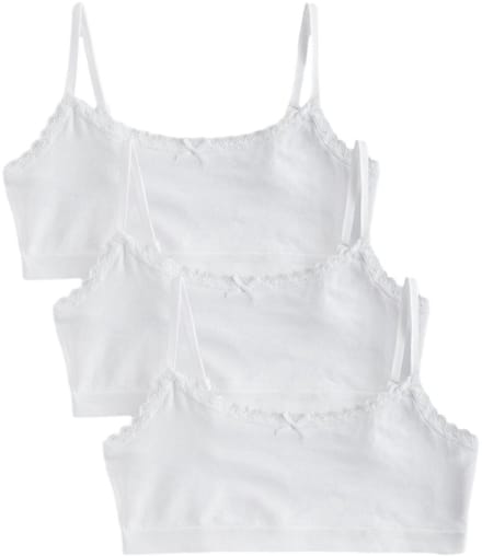 Next - Meisjes - Set van 3 crop tops met bandjes - Wit