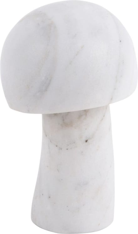 Present Time Ornament Mushroom Small - Wit - 7.5x7.5x14cm - Modern - Marmer