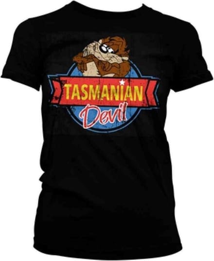 Looney Tunes Dames Tshirt -L- Tasmanian Devil Zwart