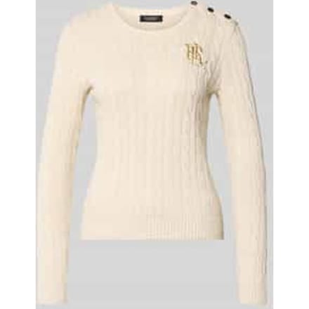 Gebreide pullover met Labelstitching en Knoopsluiting