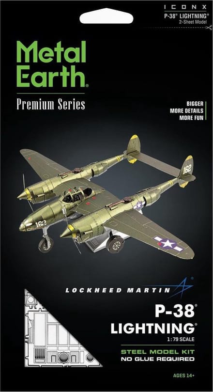 METAL EARTH Iconx - P-38 Lightning