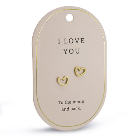 Oorbellen - Goud - I love you