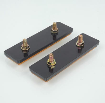 RMS-goedgekeurde oranje schroefreflector 94x27mm voor motoren Nieuw