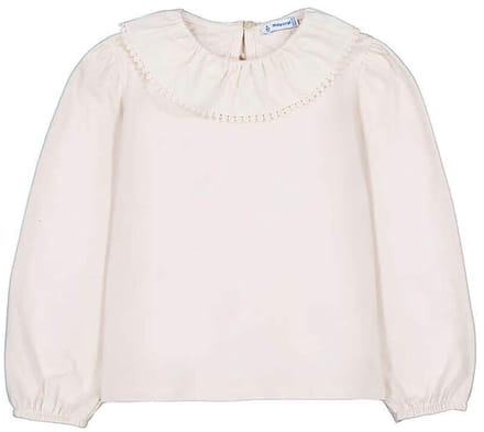 Mayoral creme T-shirtje met kraagje