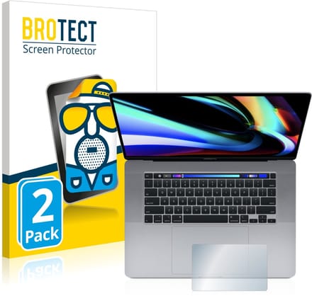 BROTECT - Screenprotector voor Apple MacBook Pro 16" 2019 (Touch Trackpad) - Folie Beschermfolie matte 2 Stuks