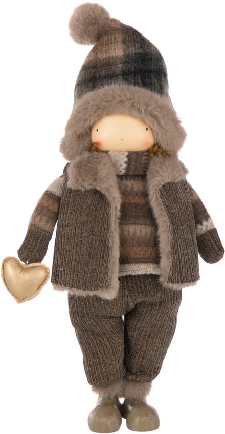 J-Line figuur Jongen + Hart - polyresin - mix - large