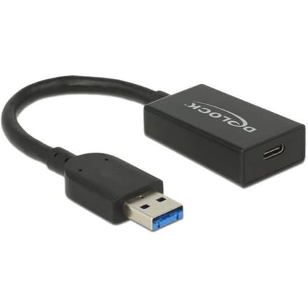 Delock 65698 USB-kabel USB 3.2 Gen2 USB-A stekker, USB-C bus 0.15 m Zwart