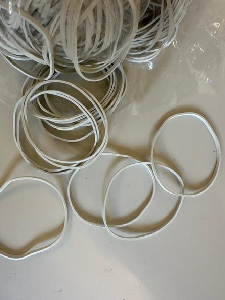 Elastieken 3 mm x 60 mm - Wit- doos van 1000 g