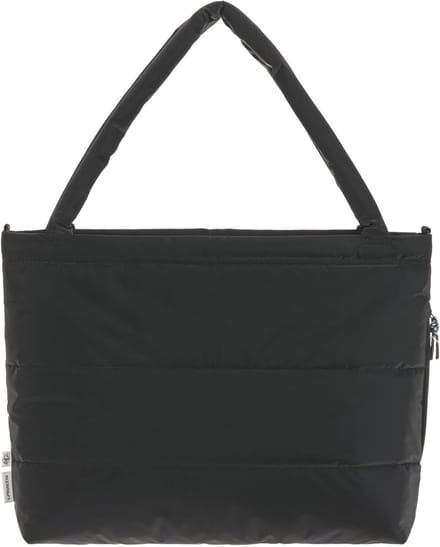Luxe luiertas shopper met kinderwagenbevestiging - Zwart