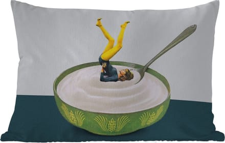 Buitenkussens - Tuin - Yoghurt - Yoga - Retro - 50x30 cm