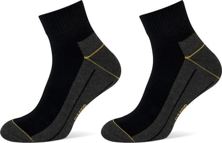 STAPP - 6-Pack - Yellow Werksokken - Quarter - Coolmax - Naadloos - Heren / Dames - zwart - 43-46 - 4435