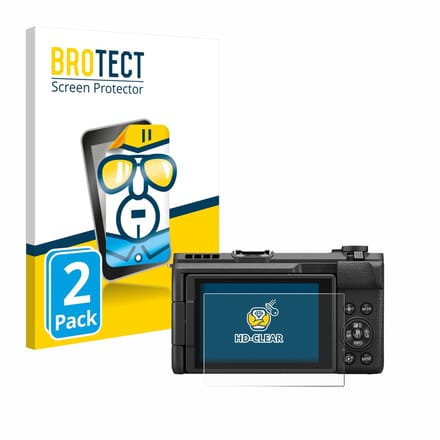 BROTECT - Screenprotector voor Canon PowerShot V1 - Folie Beschermfolie transparant 2 Stuks