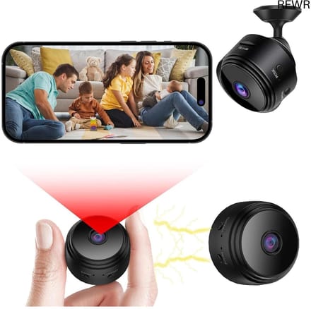RFWR® Draadloze spionagecamera 1080p met nachtzicht en bewegingsdetectie
