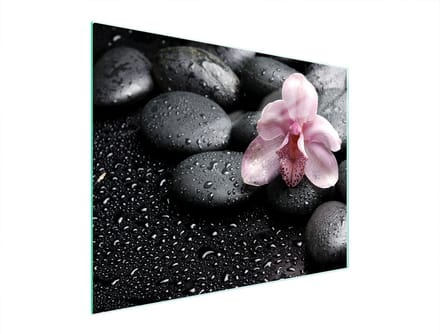 TMK ArtDeko - Glazen Snijplank - 52x40 cm - Beschermplaat - Orchid Design