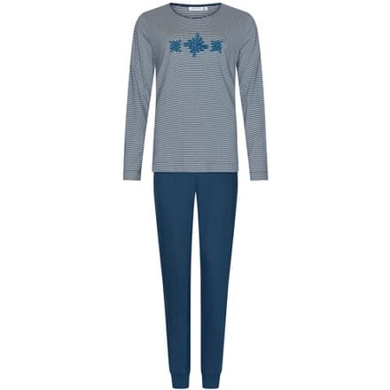 Pastunette - Blue Bloom - Pyjama - Bio Katoen - Blauw - Maat 48