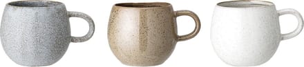 Bloomingville - Handgemaakte theemokken - Addison - Beker stoneware set van 3