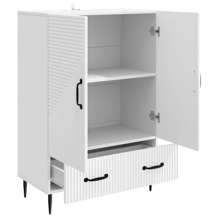 vidaXL - Dressoir - Wit - 66 - x - 34,5 - x - 95 - cm - Bewerkt - hout