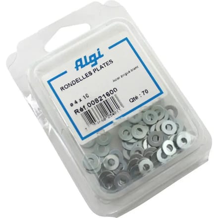 Set van 70 stalen platte ringen Algi