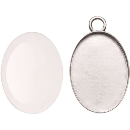 Cabochon-Decoratieve hanger klein - Ovaal