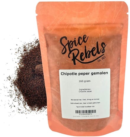 Spice Rebels - Chipotle peper gemalen - zak 160 gram