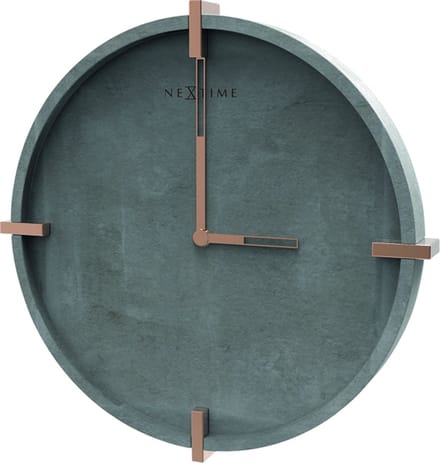 NeXtime - Stille Wandklok - 32 cm - Concrete - Grijs- 'Mohawk Wall'