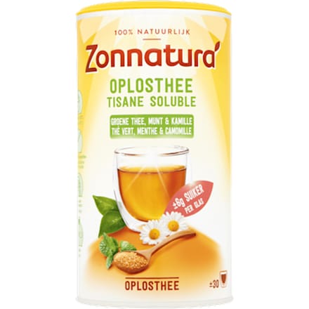 Zonnatura Oplosthee Groene Thee, Munt & Kamille - 200 gram