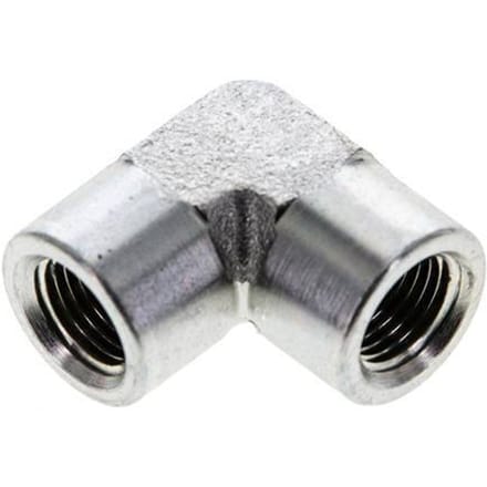 1/8'' NPT Verzinkt Stalen L-Fitting 90graden 345 Bar - Hydrauliek - FL2E-F-EZ-018N