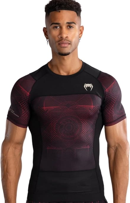Venum G-Fit Air Rashguard Diep Zwart Vuur Rood - M