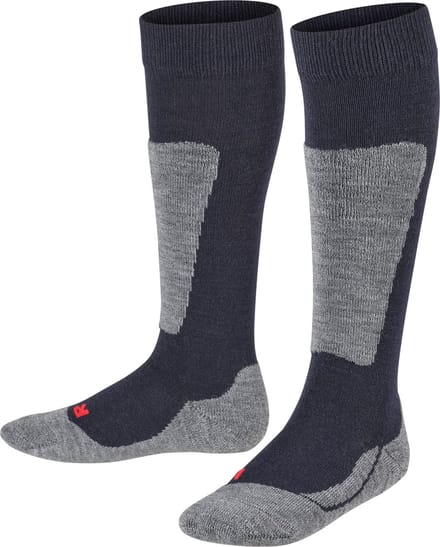 FALKE Active Ski warm dik wol functioneel materiaal skisokken kinderen blauw - maat 31-34
