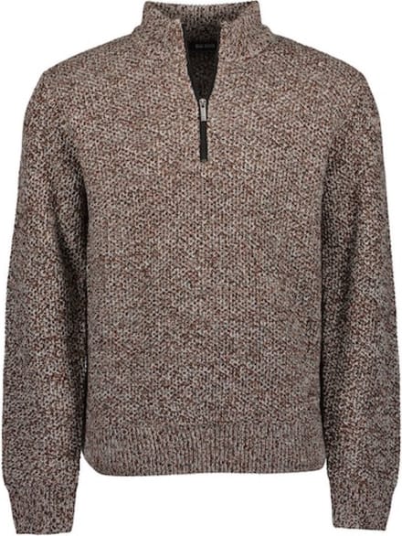 Blue seven heren - Trui 376471 bruin gemeleerd maat L