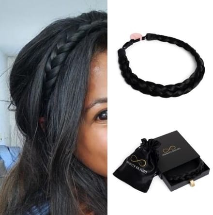 Infinity Braids - Lizzy Regular Braid - Haarband - Haarband Dames - Haarbanden - Haarband meisje - Lizzy Onyx