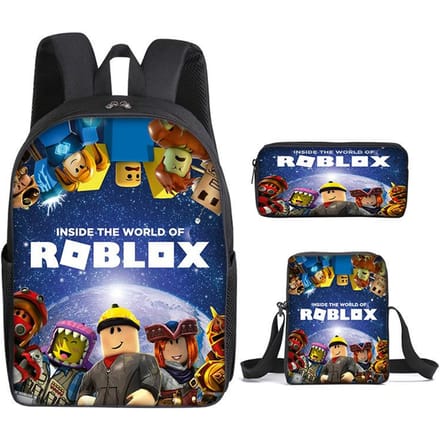 Roblox Student Schooltas Basisschool en Middelbare School Rugzak Modetrend Rugzak Drie Delig Set Backpack