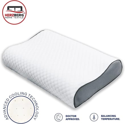 Ergonomisch Memory Foam Kussen voor Nekpijn - Orthopedisch Slaapkussen 60x40 cm